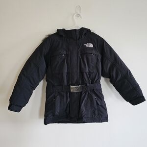 The North Face Hyvent Parka With Belt And Fur Collar Hood Jacket, Size XS
